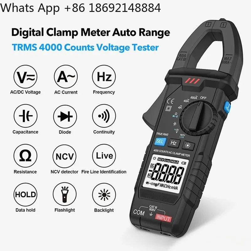 Digital Clamp Meter Multimeter for Universal Use High Precision 83A Clamp Ammeter Multifunctional Electrician Tool
Digital Clamp Meter Multimeter for Universal Use High Precision 83A Clamp Ammeter Multifunctional Electrician Tool