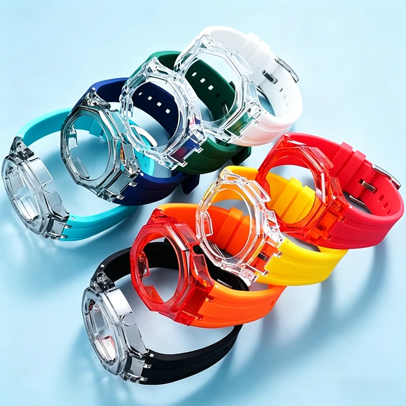 Transparent case For Casio GA2100 GA-2110/B2100 Modified Glacier Case+Silicone watch strap Men Watch Accessories
Transparent case For Casio GA2100 GA-2110/B2100 Modified Glacier Case+Silicone watch strap Men Watch Accessories