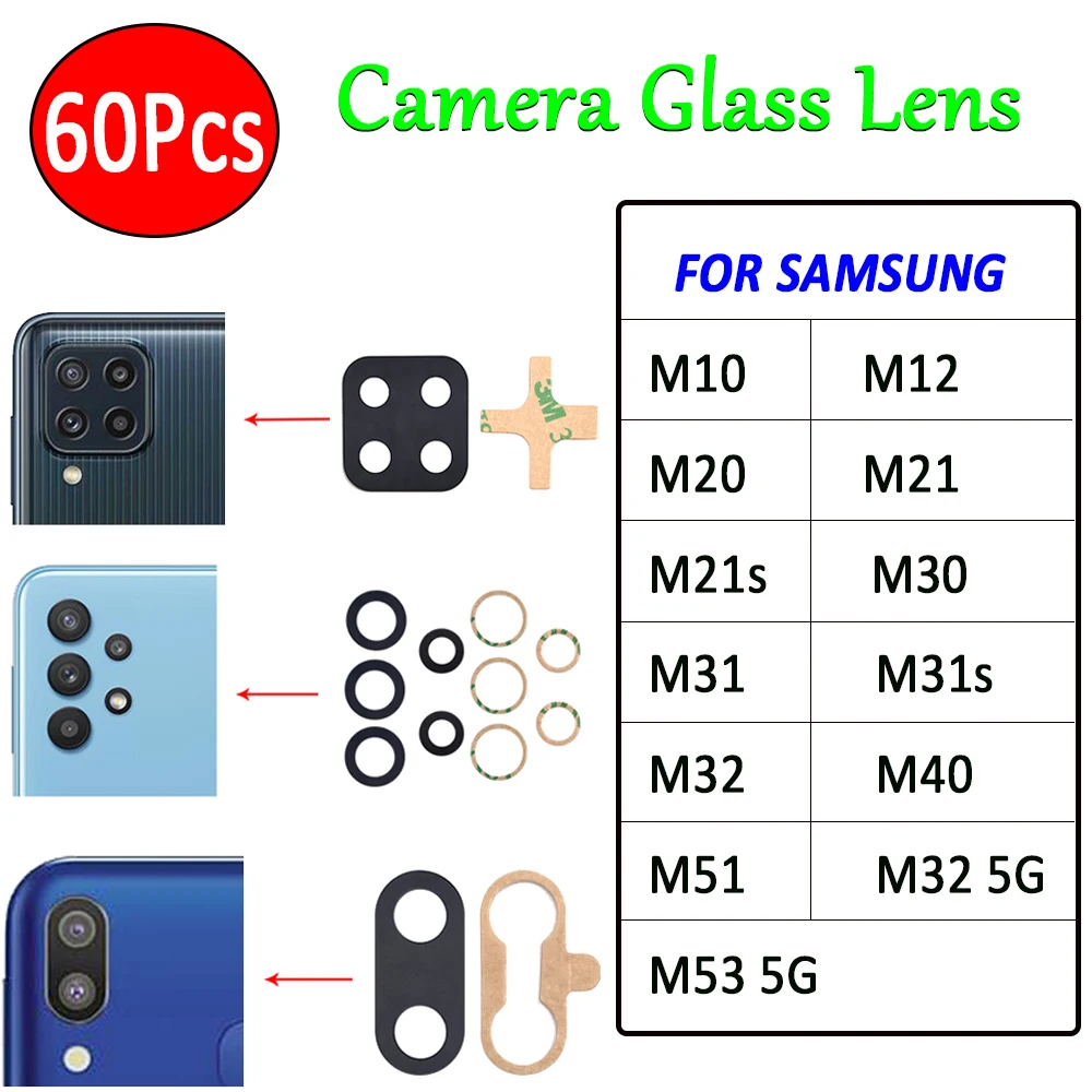 60Pcs,Back Rear Camera Glass Lens Cover With Adhesive For Samsung M51 M53 5G M40 M32 M31S M30 M21S M21 M20 M12 M10
60Pcs,Back Rear Camera Glass Lens Cover With Adhesive For Samsung M51 M53 5G M40 M32 M31S M30 M21S M21 M20 M12 M10