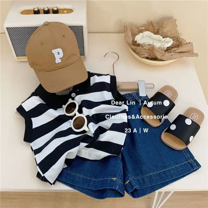 Children's Summer Set New Boys and Girls' Western Style Sleeveless Striped Tank Top+Shorts Two Piece Set
Children's Summer Set New Boys and Girls' Western Style Sleeveless Striped Tank Top+Shorts Two Piece Set