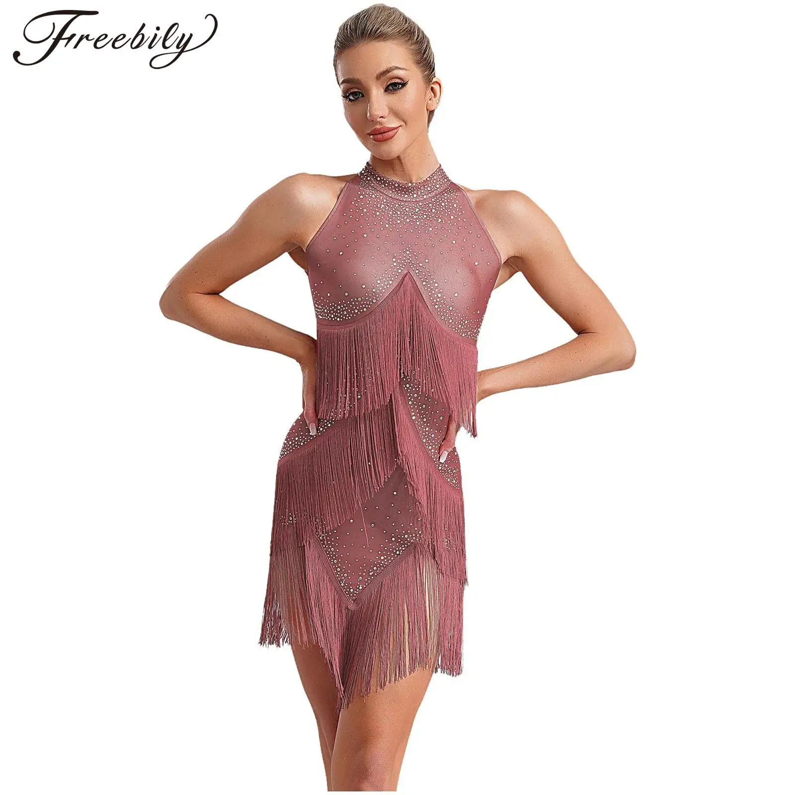 Women Cosplay Sexy Dancer Chacha Dress Backless Fringed Dress Dancewear Latin Dance Leotard Dress Carnival Performance Costume
Women Cosplay Sexy Dancer Chacha Dress Backless Fringed Dress Dancewear Latin Dance Leotard Dress Carnival Performance Costume