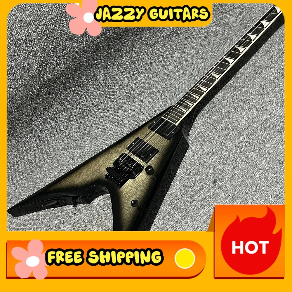 JK1 Hot Sale Black Burst Flying V Guitar With Tremolo Great For Heavy Metal Players Perfect Gift For Beginners Free Shipping
JK1 Hot Sale Black Burst Flying V Guitar With Tremolo Great For Heavy Metal Players Perfect Gift For Beginners Free Shipping