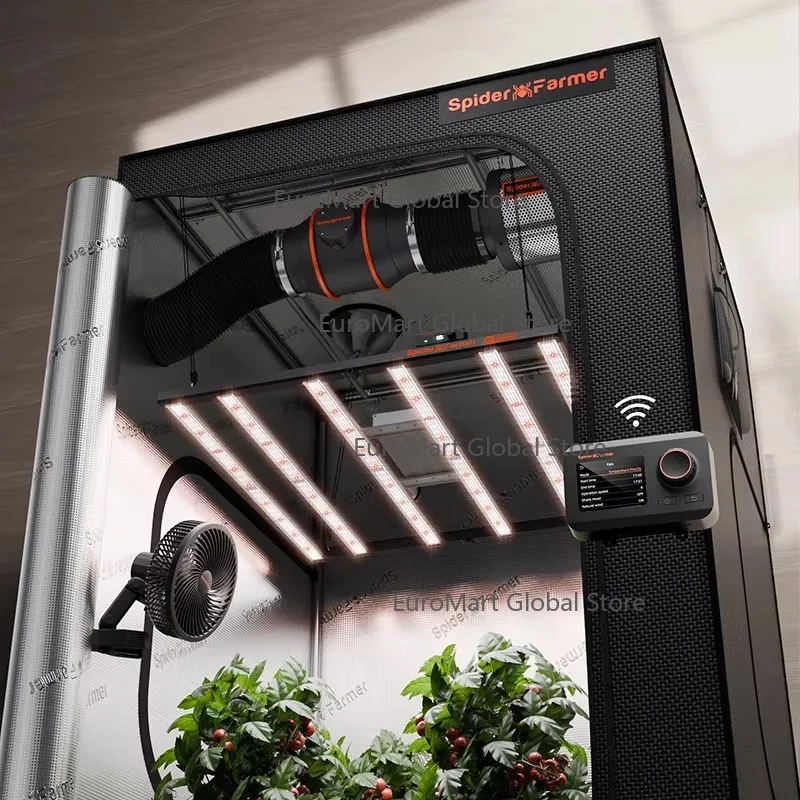 Spider Farmer 480W G5000 Full Spectrum APP Control Led Grow Light 4x4 Hydroponic Complete Grow Tent Kit with GGS Controller
Spider Farmer 480W G5000 Full Spectrum APP Control Led Grow Light 4x4 Hydroponic Complete Grow Tent Kit with GGS Controller