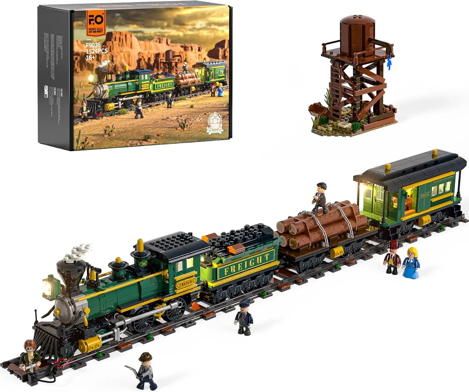 1524 Pcs Wild West Freight Train Lighting Building-Bricks Set - Classic 4-4-0 Locomotive Model Ideas Kit
1524 Pcs Wild West Freight Train Lighting Building-Bricks Set - Classic 4-4-0 Locomotive Model Ideas Kit