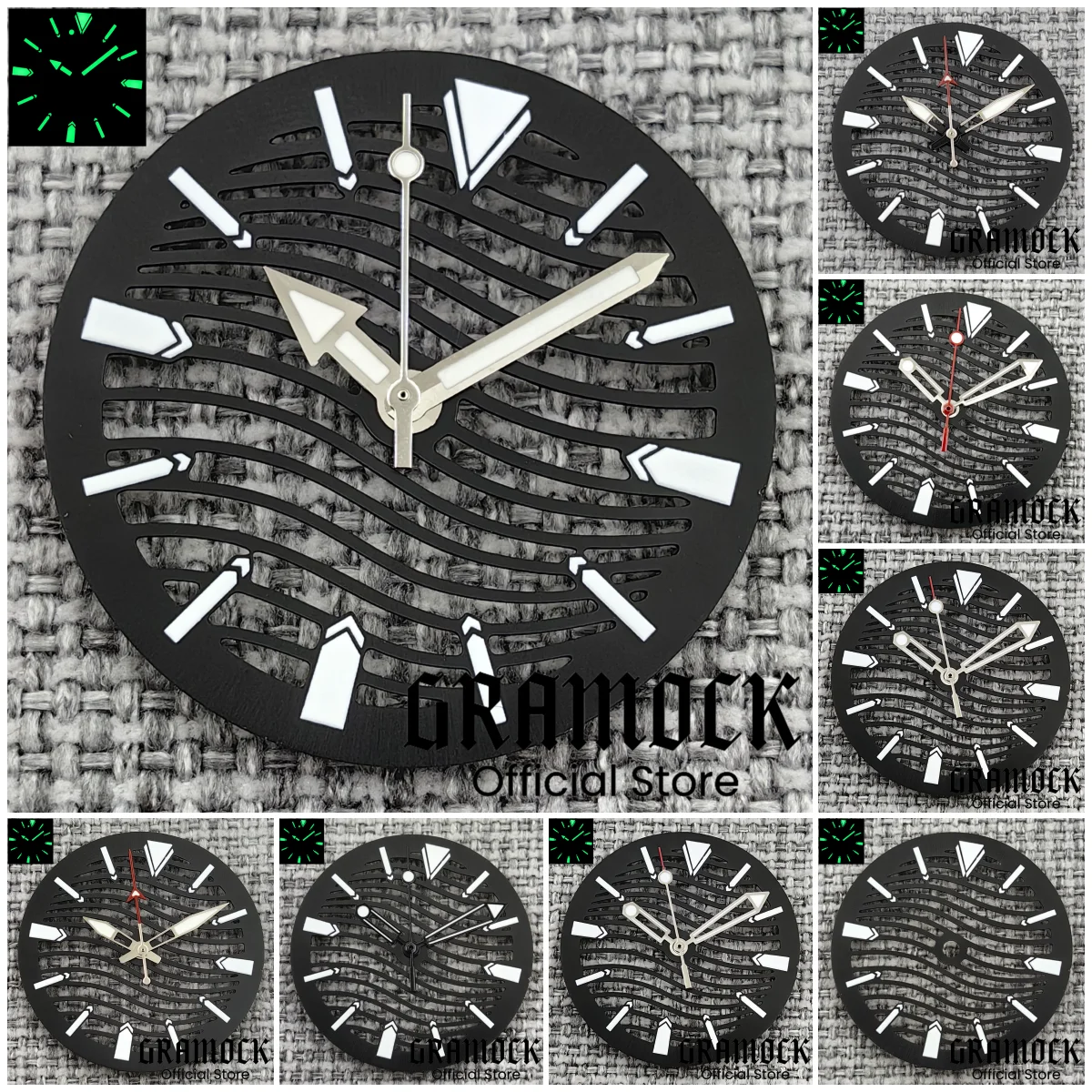 29mm Black Hollow-Out Aseptic Watch Dial With Skeleton Hands C3 Luminous Men's Watch Accessories Fit NH70/72 Movement
29mm Black Hollow-Out Aseptic Watch Dial With Skeleton Hands C3 Luminous Men's Watch Accessories Fit NH70/72 Movement