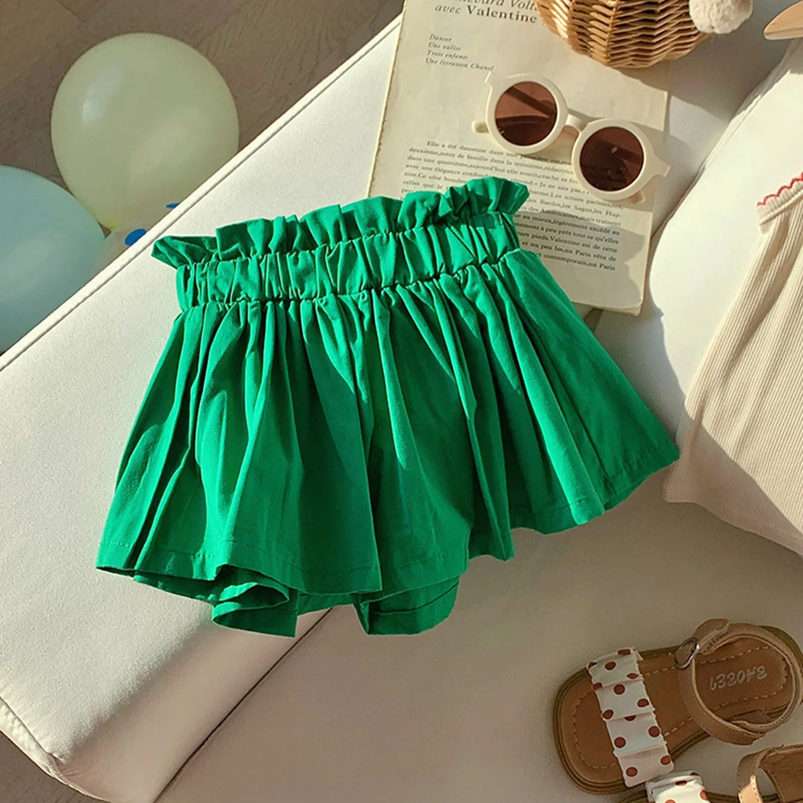 Girls Shorts Miniskirts 2025 New Summer Korean Style Ruffled Hem Pants Girls Shorts Solid Color Petal Pants Kids Divided Skirt
Girls Shorts Miniskirts 2025 New Summer Korean Style Ruffled Hem Pants Girls Shorts Solid Color Petal Pants Kids Divided Skirt