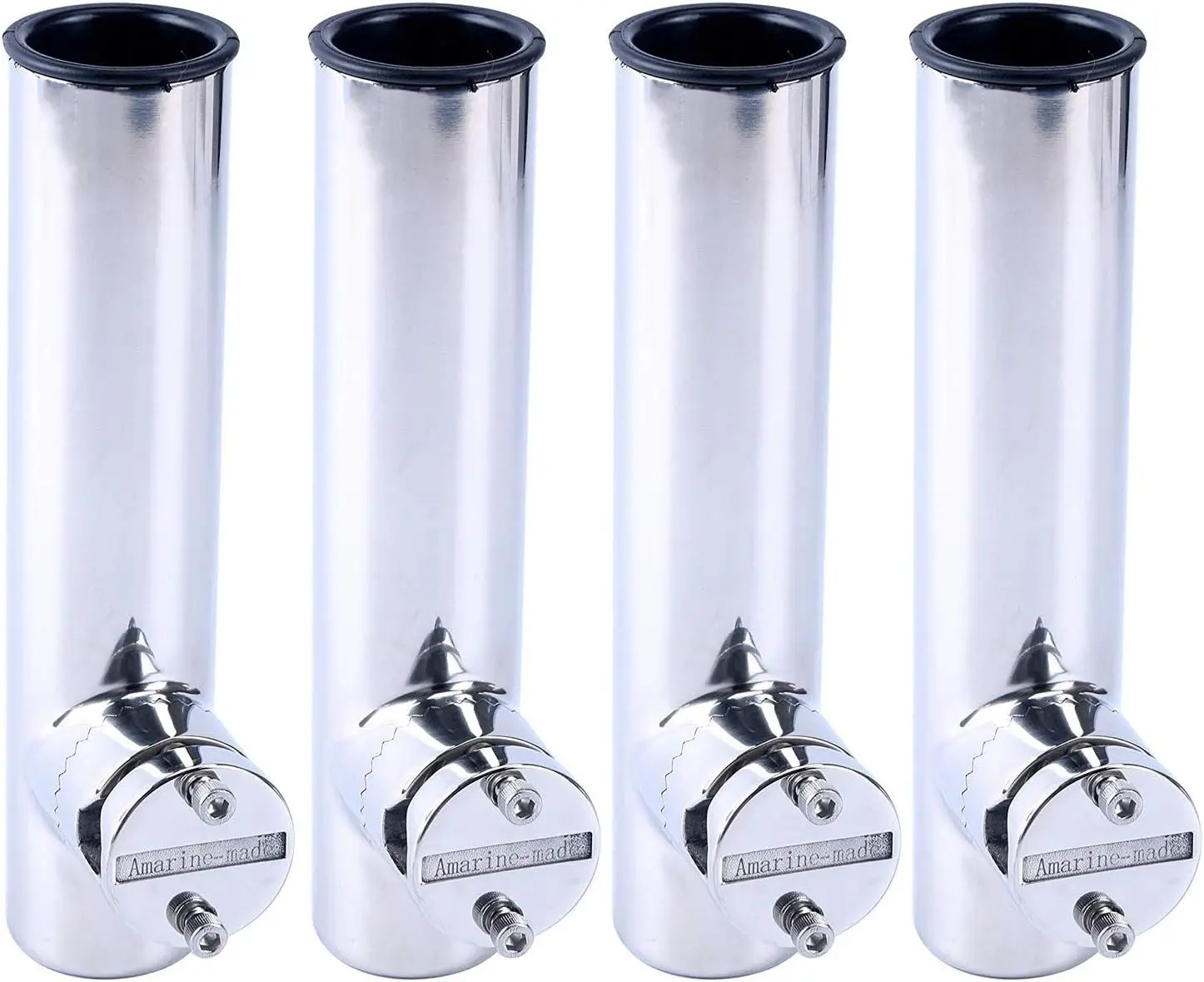4Pcs Stainless Steel Fishing Rod Holder for Boat Rails, Adjustable Clamp 7/8" to 1", Durable Marine Accessory
4Pcs Stainless Steel Fishing Rod Holder for Boat Rails, Adjustable Clamp 7/8" to 1", Durable Marine Accessory