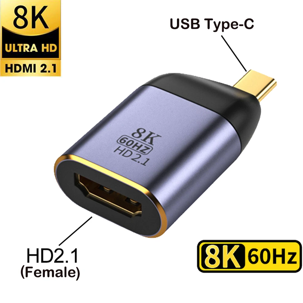 USB C Male to HDMI-Compatible2.1 Female Adapters 8K@60Hz Video Transmission for Macbook Pro PC Computer HDTV Monitor
USB C Male to HDMI-Compatible2.1 Female Adapters 8K@60Hz Video Transmission for Macbook Pro PC Computer HDTV Monitor
