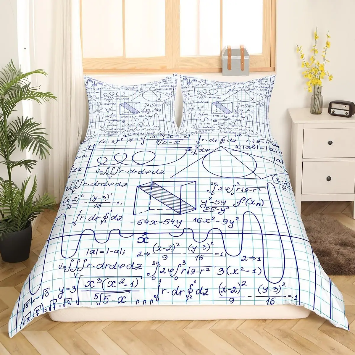 Math Equation Bedding Set Double Size Mathematics Formula Duvet Cover 3pcs Science Theme Axis Art Style Soft Quilt Cover
Math Equation Bedding Set Double Size Mathematics Formula Duvet Cover 3pcs Science Theme Axis Art Style Soft Quilt Cover