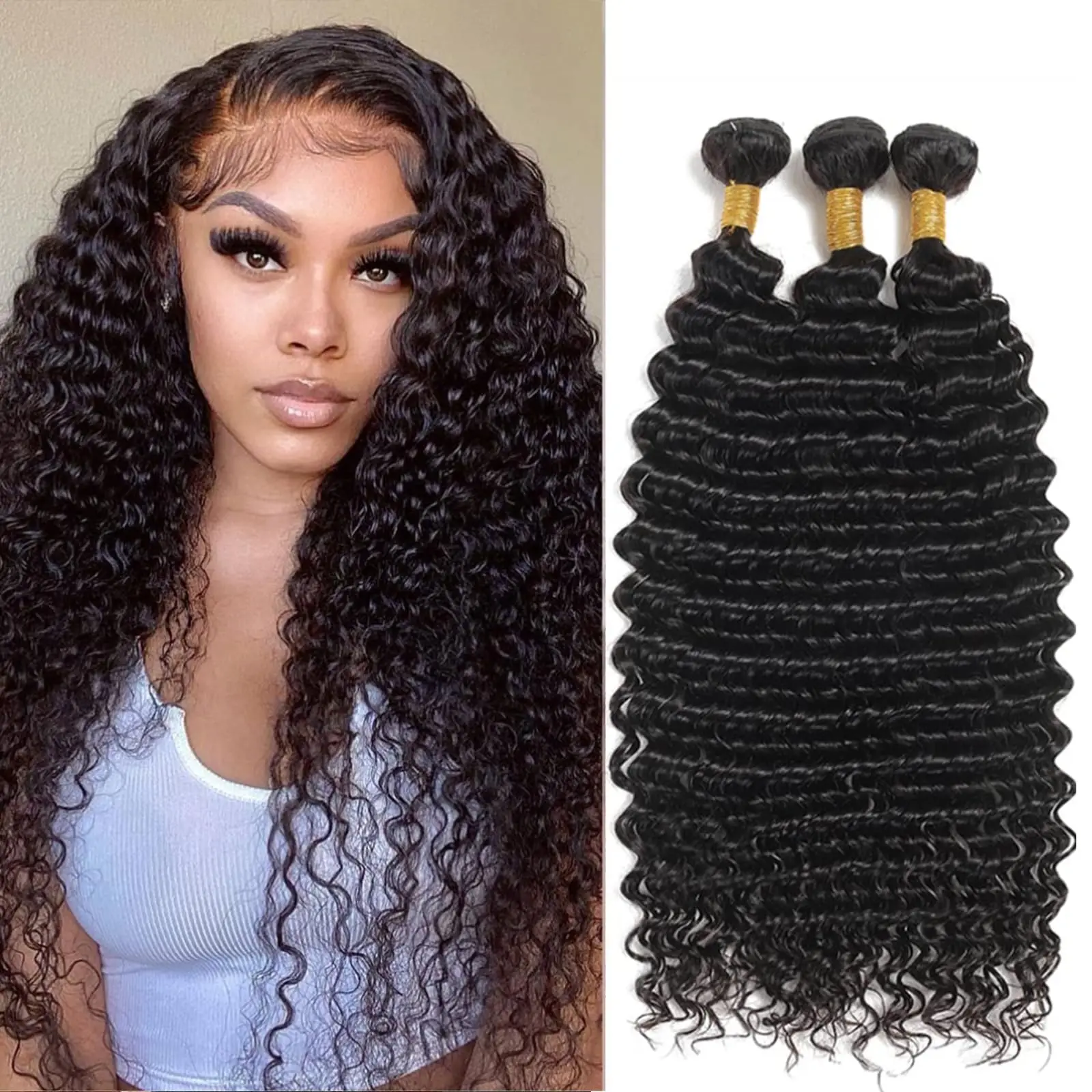 Deep Wave Bundles Human Hair Unprocessed Virgin Hair Cheap Wet And Wavy Hair 1/3/4 Bundles Deal Peruvian Deep Wave Hair
Deep Wave Bundles Human Hair Unprocessed Virgin Hair Cheap Wet And Wavy Hair 1/3/4 Bundles Deal Peruvian Deep Wave Hair