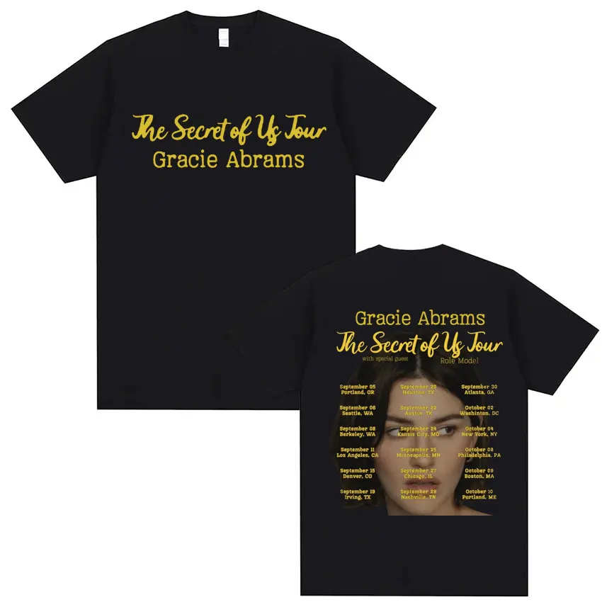 Gracie Abrams The Secret of Us Tour T Shirt Album Graphic T Shirts Men Women Vintage Hip Hop Streetwear Oversized Cotton T-shirt
Gracie Abrams The Secret of Us Tour T Shirt Album Graphic T Shirts Men Women Vintage Hip Hop Streetwear Oversized Cotton T-shirt