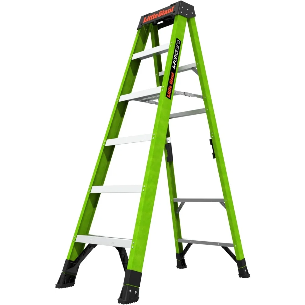 300 6 Ft Ladder with 5in Spreader Step, Lightweight Non-Conductive Fiberglass Step Ladder with Slip-Resistan
300 6 Ft Ladder with 5in Spreader Step, Lightweight Non-Conductive Fiberglass Step Ladder with Slip-Resistan