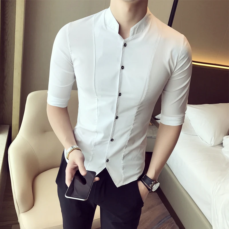 Black Blouse Slim Fit Mandarin Collar White Shirts For Mens Tight Stylish Clothing Mens 2023 Wedding Party Dress Shirts Trendy
Black Blouse Slim Fit Mandarin Collar White Shirts For Mens Tight Stylish Clothing Mens 2023 Wedding Party Dress Shirts Trendy