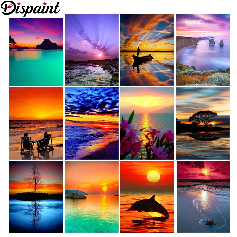 Dispaint Full Square/Round Drill 5D DIY Diamond Painting "Twilight scenery sea" 3D Embroidery Cross Stitch 5D Home Decor Gift
Dispaint Full Square/Round Drill 5D DIY Diamond Painting "Twilight scenery sea" 3D Embroidery Cross Stitch 5D Home Decor Gift