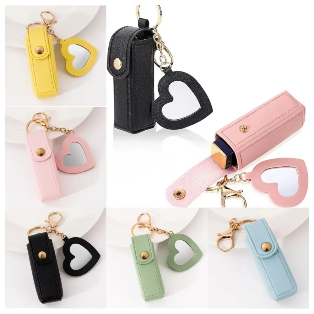 Originality Mini Portable Lipstick Bag Packet Heart Mirror Keychain Leather Custom Logo Name Key Chain Suitable for Travel Party
Originality Mini Portable Lipstick Bag Packet Heart Mirror Keychain Leather Custom Logo Name Key Chain Suitable for Travel Party