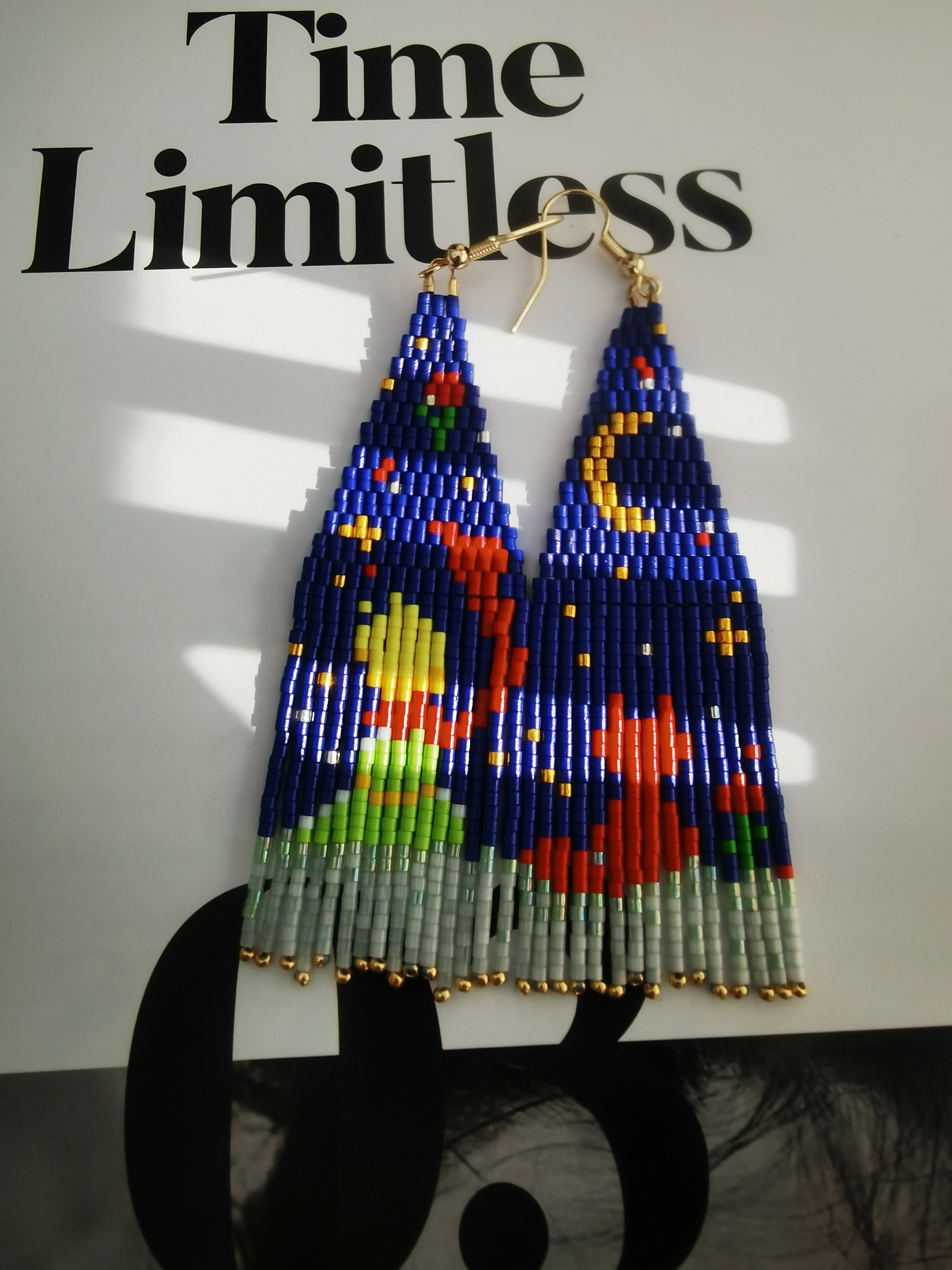 Beaded earrings Tassel Astral Originality Hand knitting Symmetry Bohemia Design Tide Simple Alloy Female Rice bead earrings
Beaded earrings Tassel Astral Originality Hand knitting Symmetry Bohemia Design Tide Simple Alloy Female Rice bead earrings