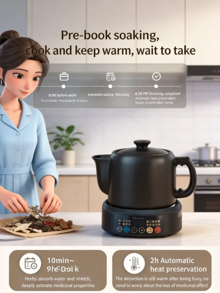 Fully Automatic Multifunctional Ceramic Herbal Decoction Casserole Pot Timing Keep Warm Anti Dry Burn
Fully Automatic Multifunctional Ceramic Herbal Decoction Casserole Pot Timing Keep Warm Anti Dry Burn