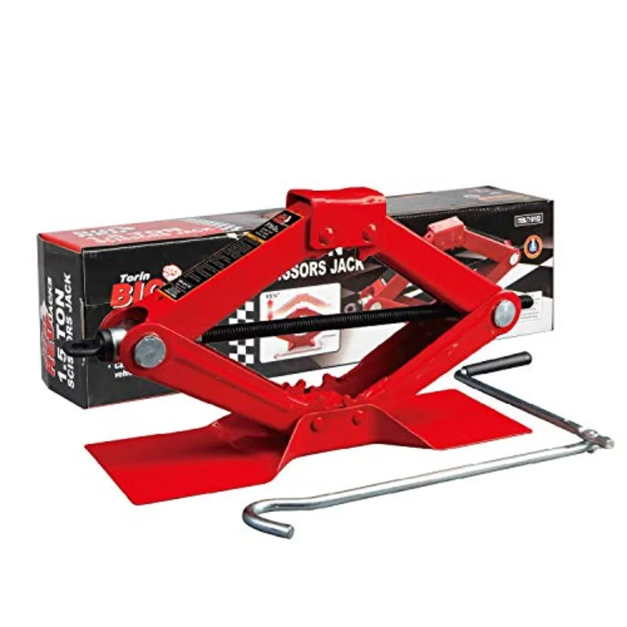 T10152 Steel Scissor Lift Jack Car Kit 1.5 Ton 3 000 lb Capacity Red Ideal for Automotive Repair Garage Use and HeavyDuty Vehic
T10152 Steel Scissor Lift Jack Car Kit 1.5 Ton 3 000 lb Capacity Red Ideal for Automotive Repair Garage Use and HeavyDuty Vehic