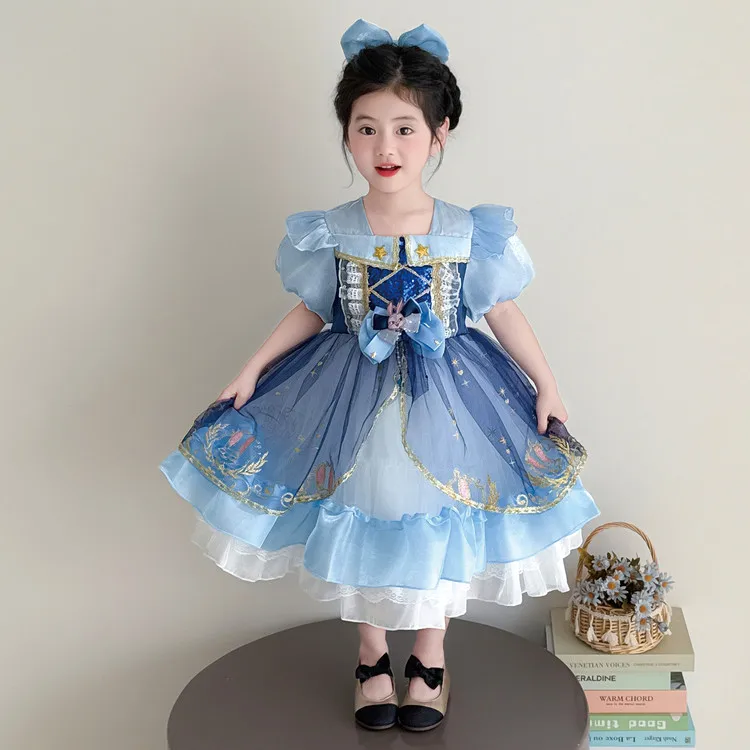 Princess Style Summer Dress for Girls Children's Puffy Skirt Cute Sweet Loli Long Skirt Short Sleeve Strap Design
Princess Style Summer Dress for Girls Children's Puffy Skirt Cute Sweet Loli Long Skirt Short Sleeve Strap Design
