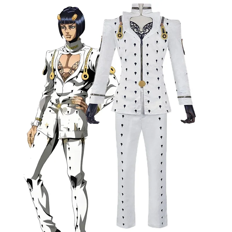 Anime Bruno Buccellati Cosplay JoJos Bizarre Adventure Golden Wind Costume Slim White Uniform 2025 Halloween Outfits
Anime Bruno Buccellati Cosplay JoJos Bizarre Adventure Golden Wind Costume Slim White Uniform 2025 Halloween Outfits