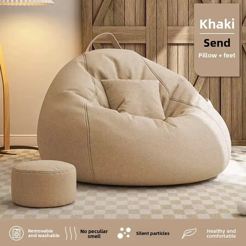 Lounge Bean Bag Chair for Living Room Balcony Tatami Style Modern Minimalist Cotton Linen Removable Cover Single Seat Sofas
Lounge Bean Bag Chair for Living Room Balcony Tatami Style Modern Minimalist Cotton Linen Removable Cover Single Seat Sofas