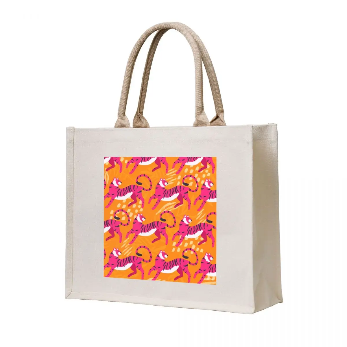 Bright Pink Tigers on Orange Pattern Tote Bag tote bag woman tote bags cloth bags shopping cart bags Canvas bag 
Bright Pink Tigers on Orange Pattern Tote Bag tote bag woman tote bags cloth bags shopping cart bags Canvas bag