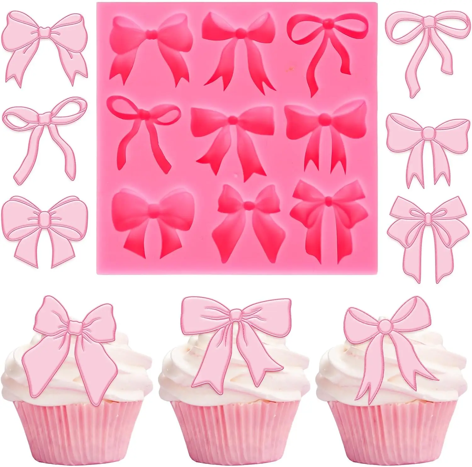 Bow Fondant Mold Silicone Bowknot Chocolate Candy Mould for Baking Crafts Party Decor
Bow Fondant Mold Silicone Bowknot Chocolate Candy Mould for Baking Crafts Party Decor