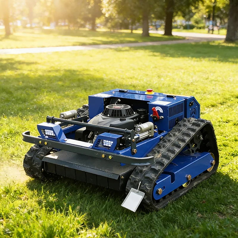 Customized oil-electric remote-controlled tracked lawn mower for long-duration operation and clearing of farm slopes
Customized oil-electric remote-controlled tracked lawn mower for long-duration operation and clearing of farm slopes