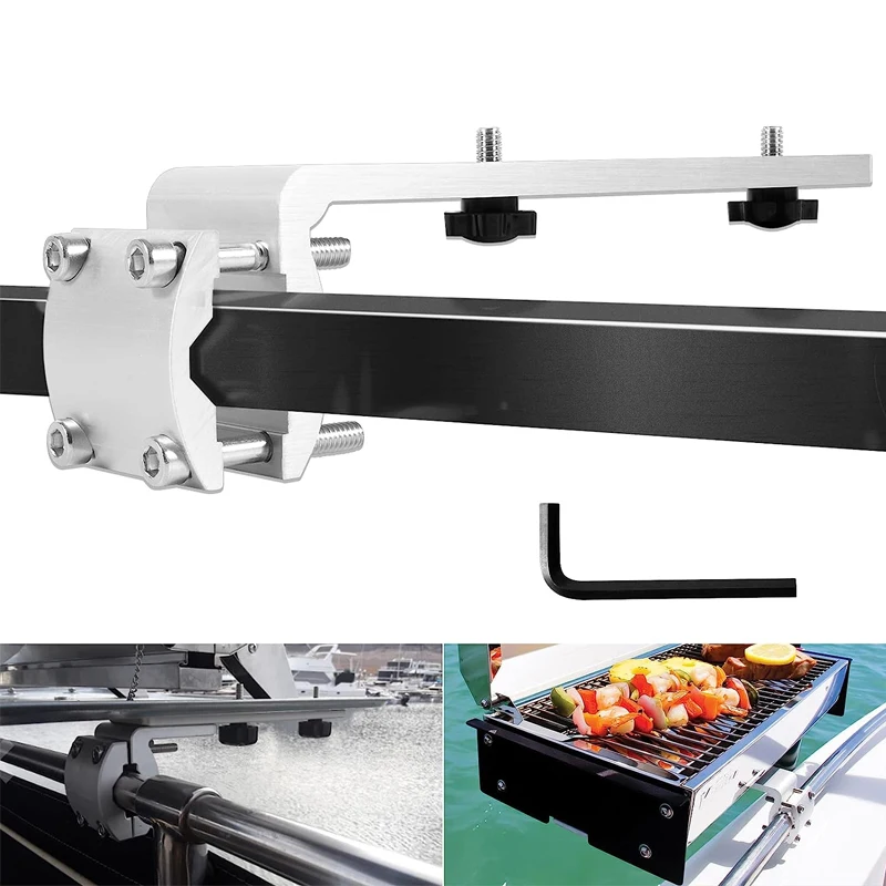 Marine Rail Mount Grill Bracket Kit 58182 Replacement for Any Kuma BBQ Grill Inboard/Outboard -Silver
Marine Rail Mount Grill Bracket Kit 58182 Replacement for Any Kuma BBQ Grill Inboard/Outboard -Silver