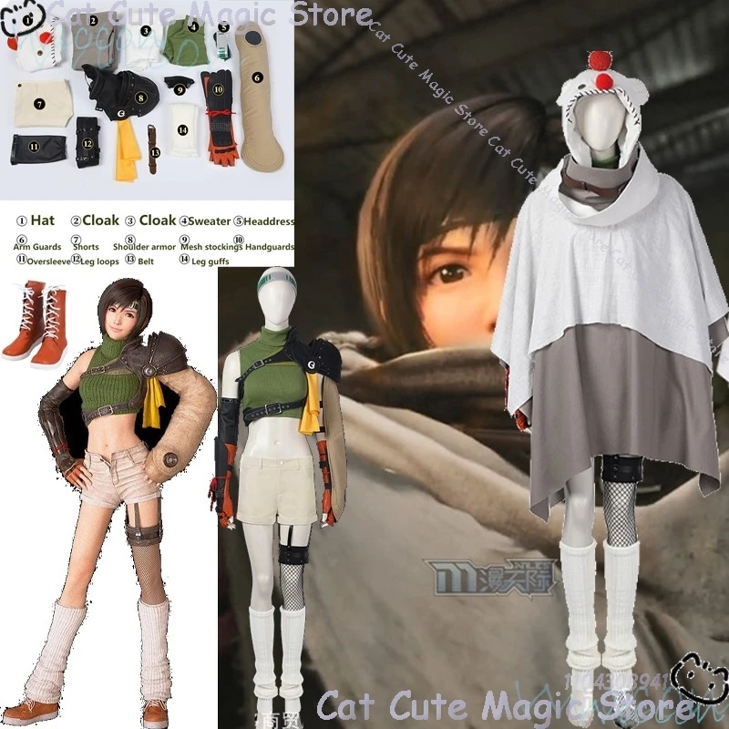 Yuffie Kisaragi Finaal Fantsy VII Re Cosplay FF7 Cos Clock Consume Uniform Brown Short Wig Prop Halloween Party play For Women
Yuffie Kisaragi Finaal Fantsy VII Re Cosplay FF7 Cos Clock Consume Uniform Brown Short Wig Prop Halloween Party play For Women