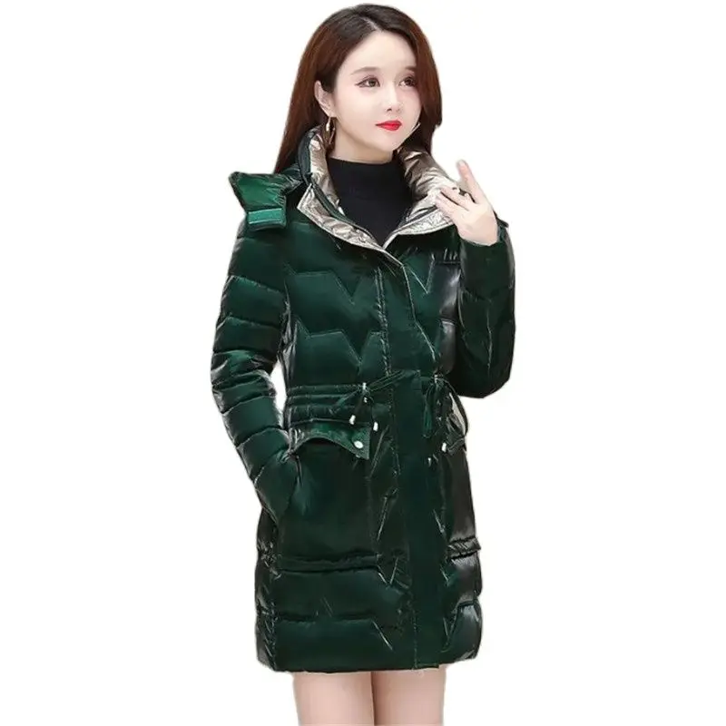 Winter Mid-Long Down Cotton-Padded Jacket Women 2023 New Fashion Hooded Outerwear Pure Colour The Waist Zipper Coat Female
Winter Mid-Long Down Cotton-Padded Jacket Women 2023 New Fashion Hooded Outerwear Pure Colour The Waist Zipper Coat Female