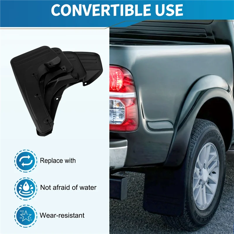 Sp-4X Front & Rear Mud Flaps Splash Guards-Fender For Toyota Hilux Vigo 2005 - 2014 Plastic Direct Bolt Installation Exterior Pa
Sp-4X Front & Rear Mud Flaps Splash Guards-Fender For Toyota Hilux Vigo 2005 - 2014 Plastic Direct Bolt Installation Exterior Pa