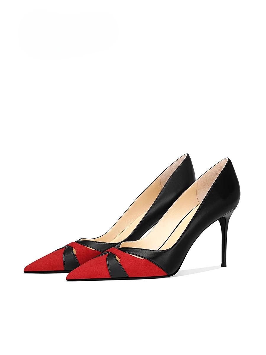 Spring and Autumn New Women's Shoes Pointed Fine Heels Color Blocked Fashion High Heels
Spring and Autumn New Women's Shoes Pointed Fine Heels Color Blocked Fashion High Heels