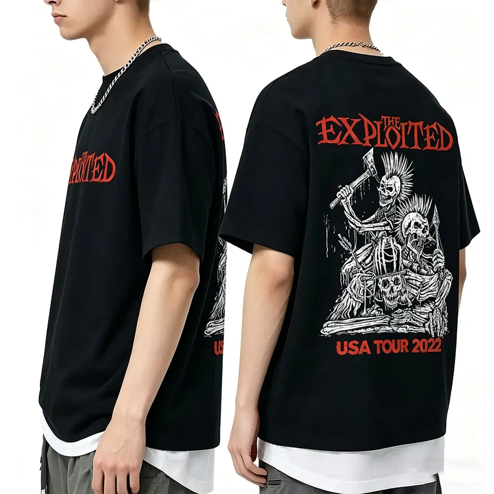 Rock Band The Exploited Tour 2022 T-shirt Men Women Vintage Gothic Punk Streetwear Male Casual High Quality Soft Cotton T Shirts
Rock Band The Exploited Tour 2022 T-shirt Men Women Vintage Gothic Punk Streetwear Male Casual High Quality Soft Cotton T Shirts