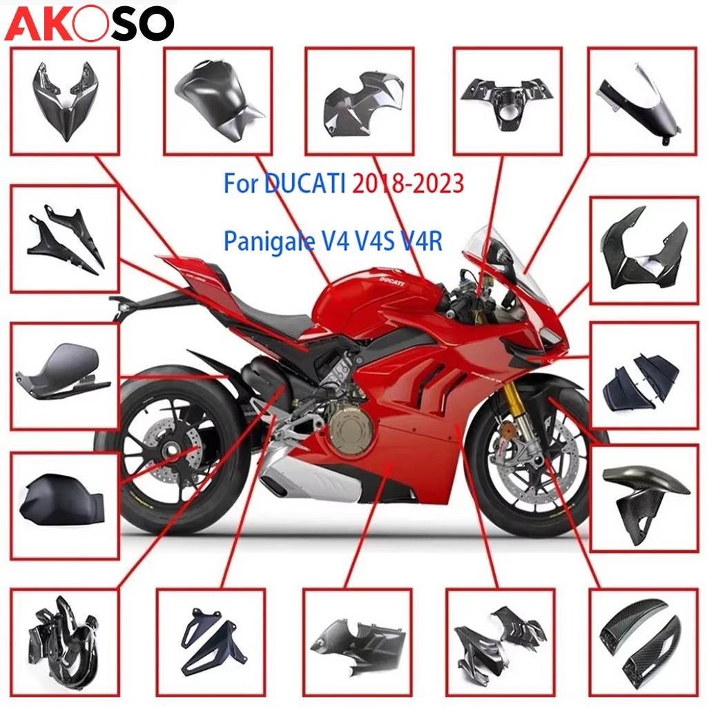 Motorcycle For DUCATI Panigale V4 V4S V4R 2018-2023 Carbon Fiber Modified Fender Cover Side Panels Exhaust Fairing Accessories
Motorcycle For DUCATI Panigale V4 V4S V4R 2018-2023 Carbon Fiber Modified Fender Cover Side Panels Exhaust Fairing Accessories