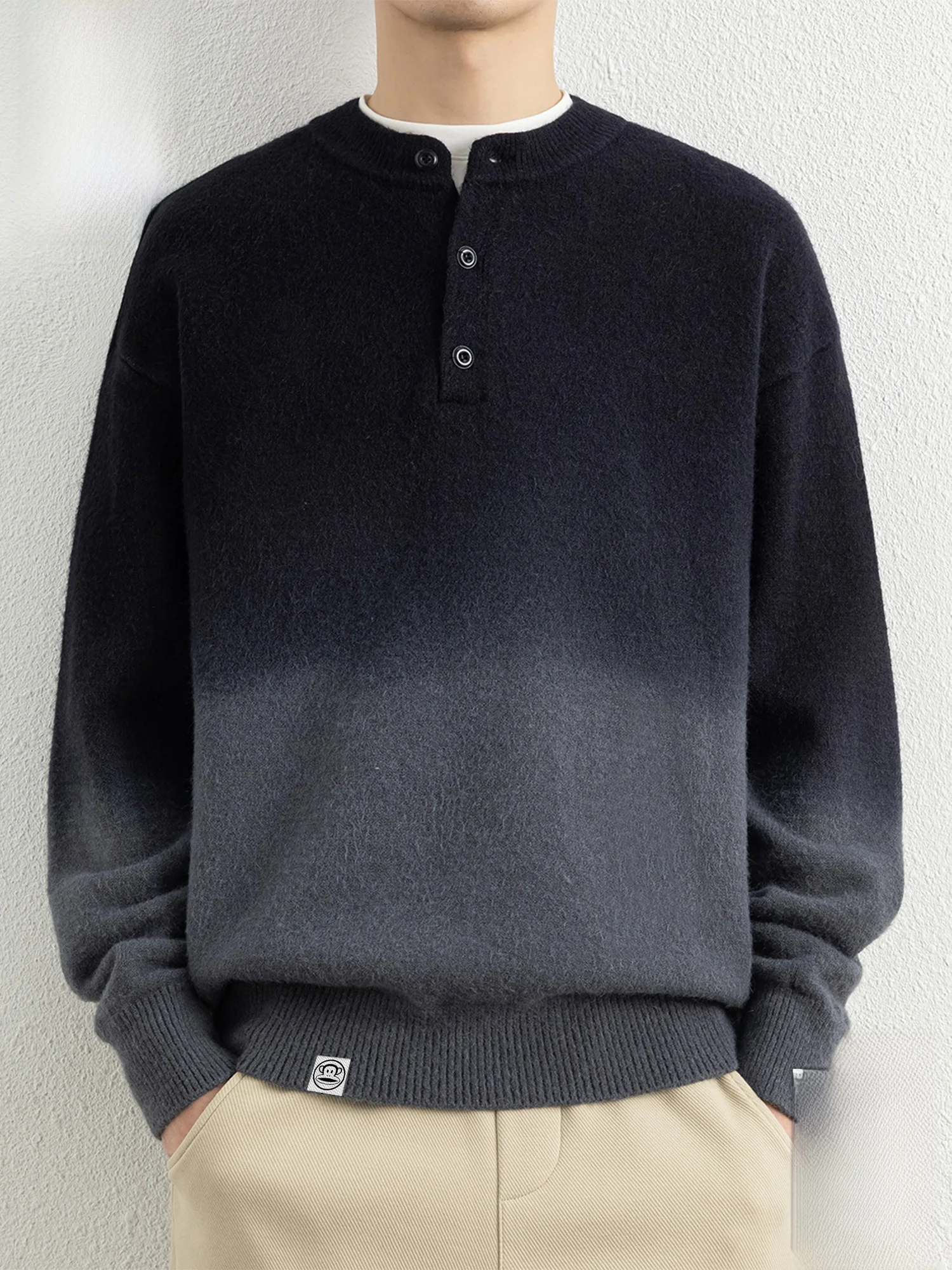 Мужской теплый свободный вязаный свитер Paul Frank, осенняя новинка, повседневная вязаная одежда для пар, из полиэфирного волокна
Мужской теплый свободный вязаный свитер Paul Frank, осенняя новинка, повседневная вязаная одежда для пар, из полиэфирного волокна