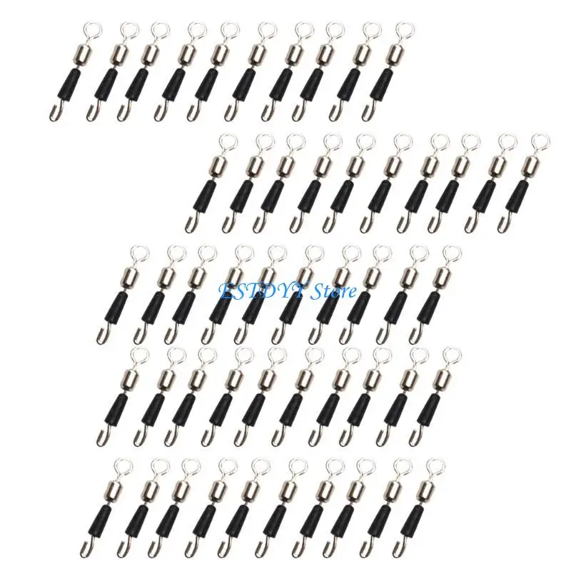 G6DE 50Pcs Heavy Duty Balls Bearing Swivels with Welded Rings High Strength Stainless Steel Fishing Swivels Snap Swivels Set
G6DE 50Pcs Heavy Duty Balls Bearing Swivels with Welded Rings High Strength Stainless Steel Fishing Swivels Snap Swivels Set