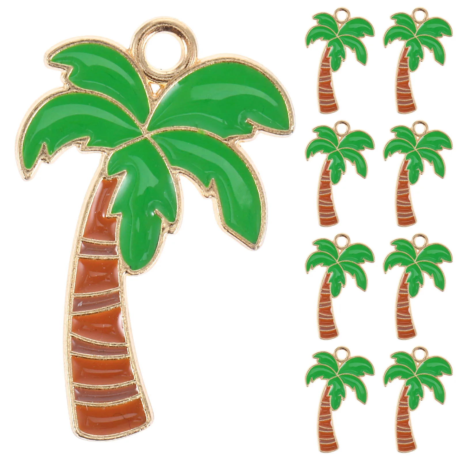 10pcs Coconut Tree Keychain Charms Small Pendant for DIY Jewelry Accessories Bracelets Earrings Necklaces Crafting
10pcs Coconut Tree Keychain Charms Small Pendant for DIY Jewelry Accessories Bracelets Earrings Necklaces Crafting