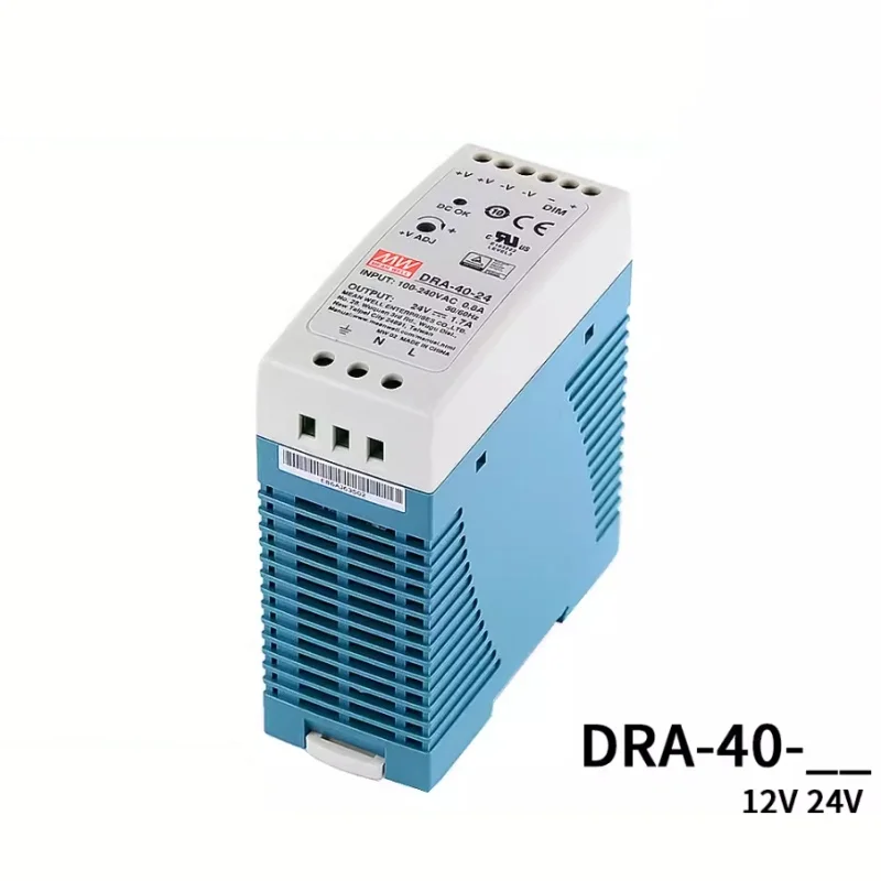Mean Well DRA-40-12/24 Meanwell 40W AC/DC 90-264VAC Input Single Output Switching Power Supply
Mean Well DRA-40-12/24 Meanwell 40W AC/DC 90-264VAC Input Single Output Switching Power Supply