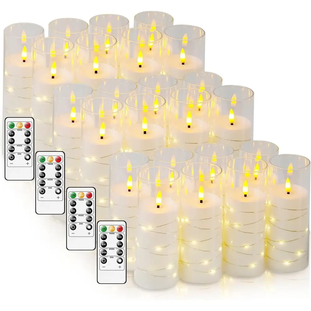 Battery-Powered LED Pillar Candles with Star String, Remote & Timer, Set of 24 White for Home Warmth and Ambiance
Battery-Powered LED Pillar Candles with Star String, Remote & Timer, Set of 24 White for Home Warmth and Ambiance