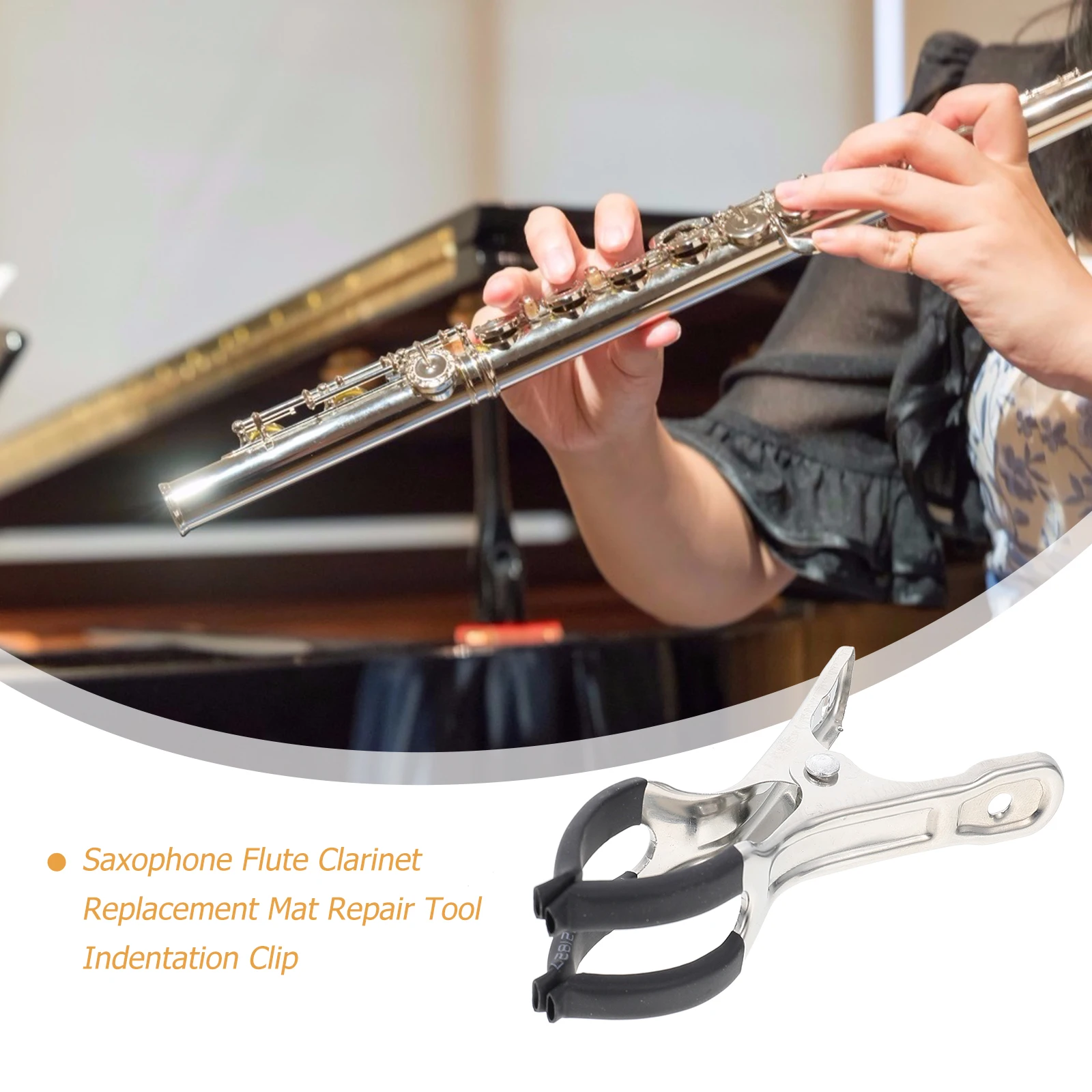 Saxophone Repair Clips Maintenance Tool Flute Pad Clamps Rubber Strip Button Tools Silver Stainless Steel Indentation
Saxophone Repair Clips Maintenance Tool Flute Pad Clamps Rubber Strip Button Tools Silver Stainless Steel Indentation