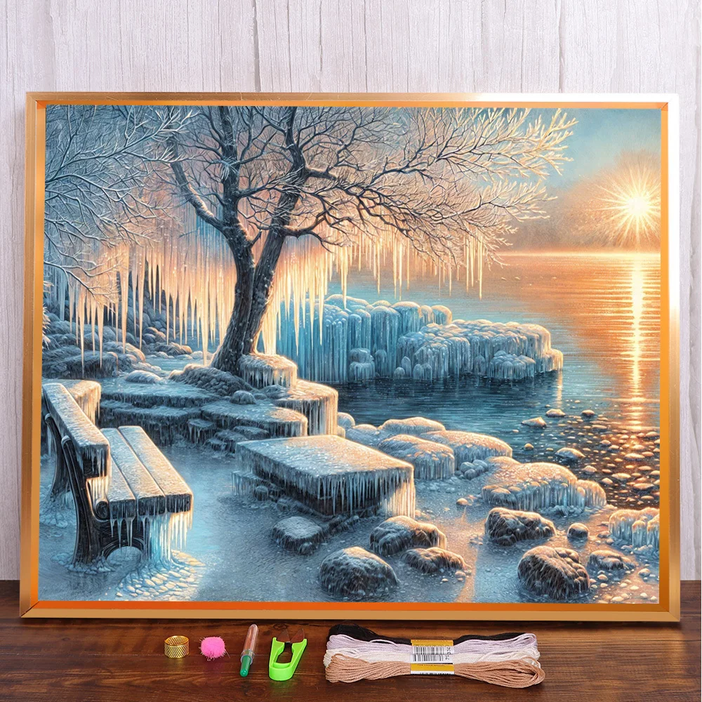 Scenery Sunset Ice Bench Printed Cross-Stitch Patterns Embroidery Hobby Needlework Handiwork Craft Promotions Design Stamped
Scenery Sunset Ice Bench Printed Cross-Stitch Patterns Embroidery Hobby Needlework Handiwork Craft Promotions Design Stamped
