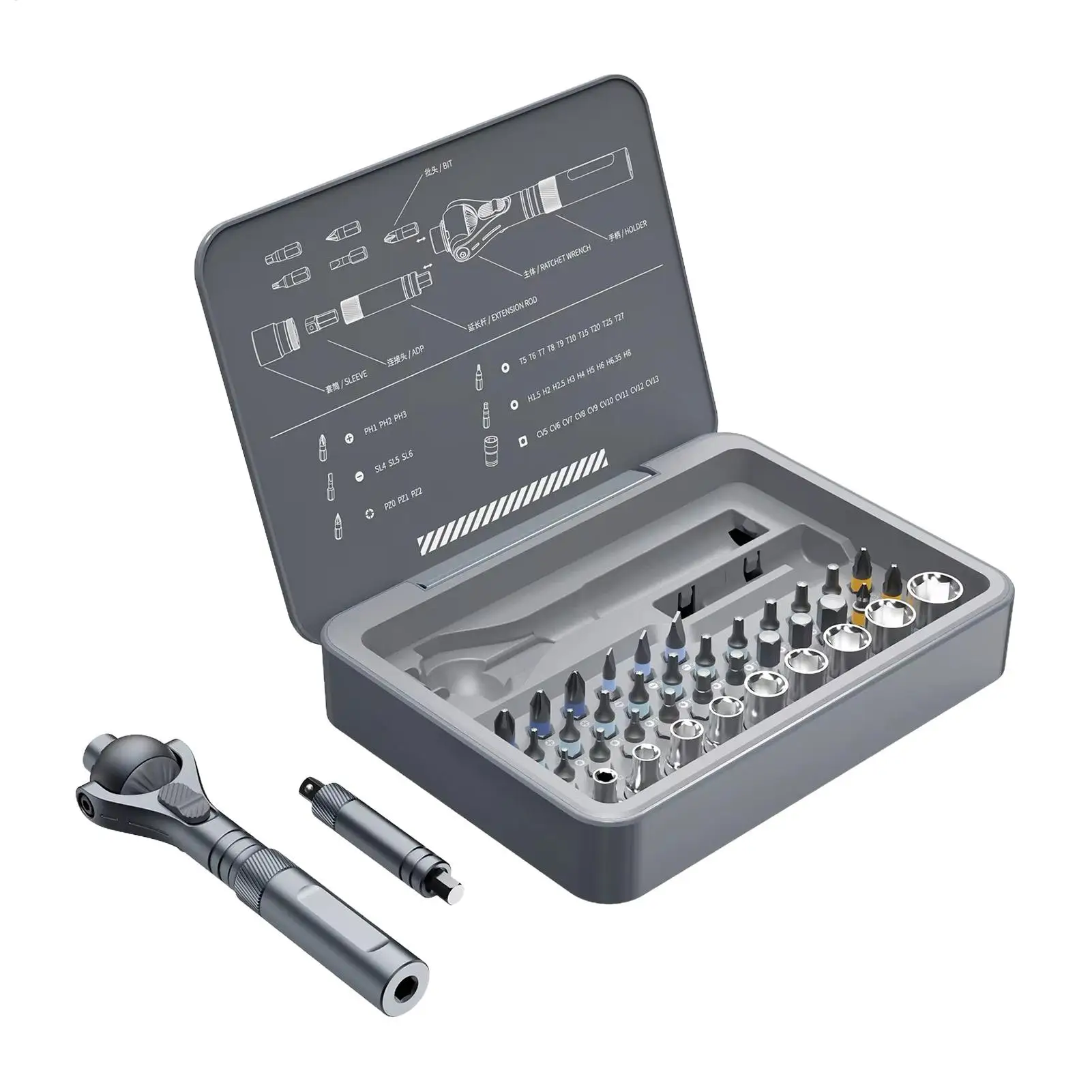 Multi-Function Ratchet Screwdriver Kit Screwdriver And Ratchet Wrench Set Home DIY Various Tasks Maintenance Kit Driver Bit Kit