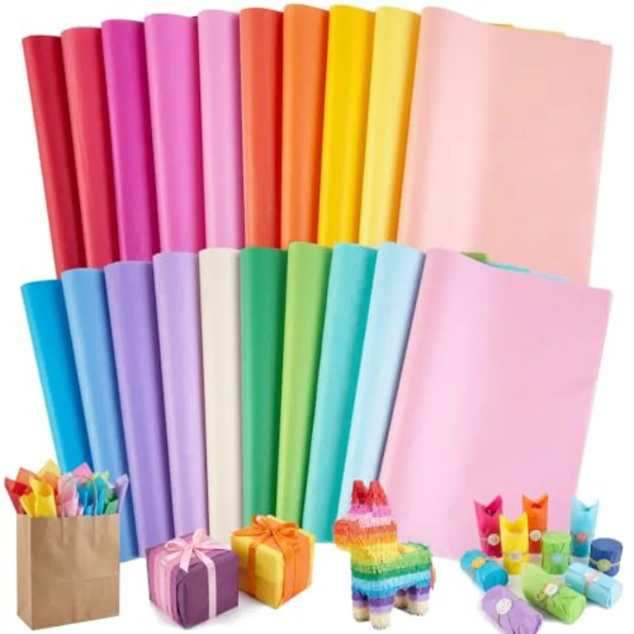 330 Sheets Tissue Paper, 14x10 Inch Multicolor Wrapping Tissue Paper for Gift Bags Holiday Birthday DIY Crafts Project 20 Color
330 Sheets Tissue Paper, 14x10 Inch Multicolor Wrapping Tissue Paper for Gift Bags Holiday Birthday DIY Crafts Project 20 Color