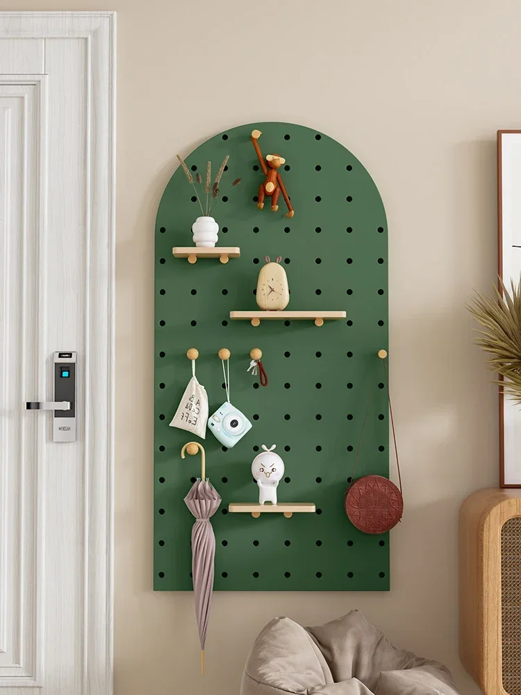 Customized Entrance Hallway Wall Design Display Rack with Hole Board, Red Mesh Small Household Wooden Storage Wall Storage Rack
Customized Entrance Hallway Wall Design Display Rack with Hole Board, Red Mesh Small Household Wooden Storage Wall Storage Rack