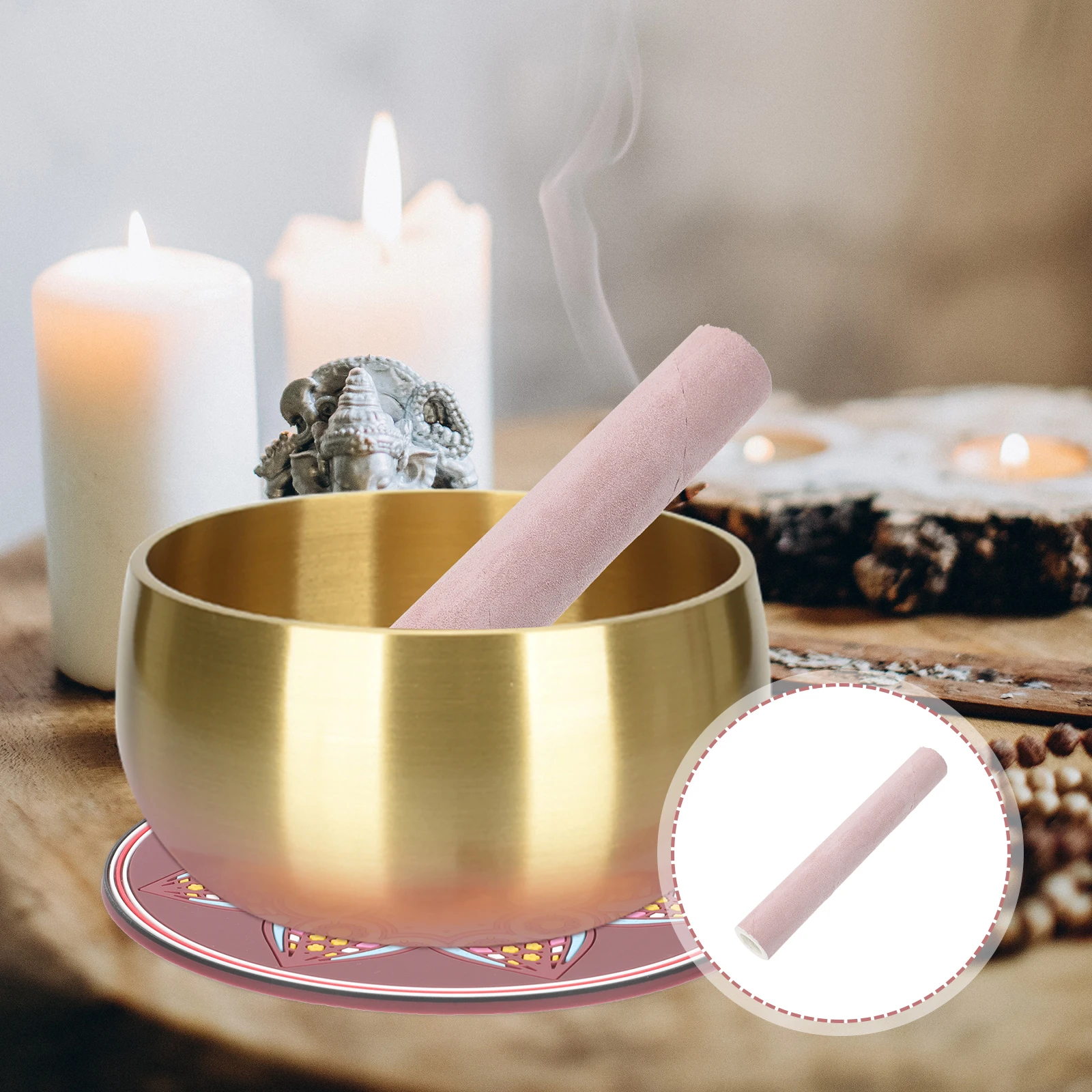 Pink Tibetan Singing Bowl Mallet Sound Striker Sheepskin Meditation Parts Durable Smooth Surface Clear Sound Bowl Stick 
Pink Tibetan Singing Bowl Mallet Sound Striker Sheepskin Meditation Parts Durable Smooth Surface Clear Sound Bowl Stick