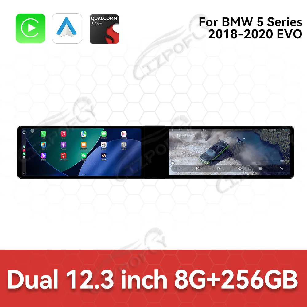 Двойной 12,3-дюймовый для BMW 5 серии 2018-2020 EVO Android 14 CarPlay Автомобильный радиоприемник GPS-навигация Мультимедийный плеер Головное устройство Авто
Двойной 12,3-дюймовый для BMW 5 серии 2018-2020 EVO Android 14 CarPlay Автомобильный радиоприемник GPS-навигация Мультимедийный плеер Головное устройство Авто