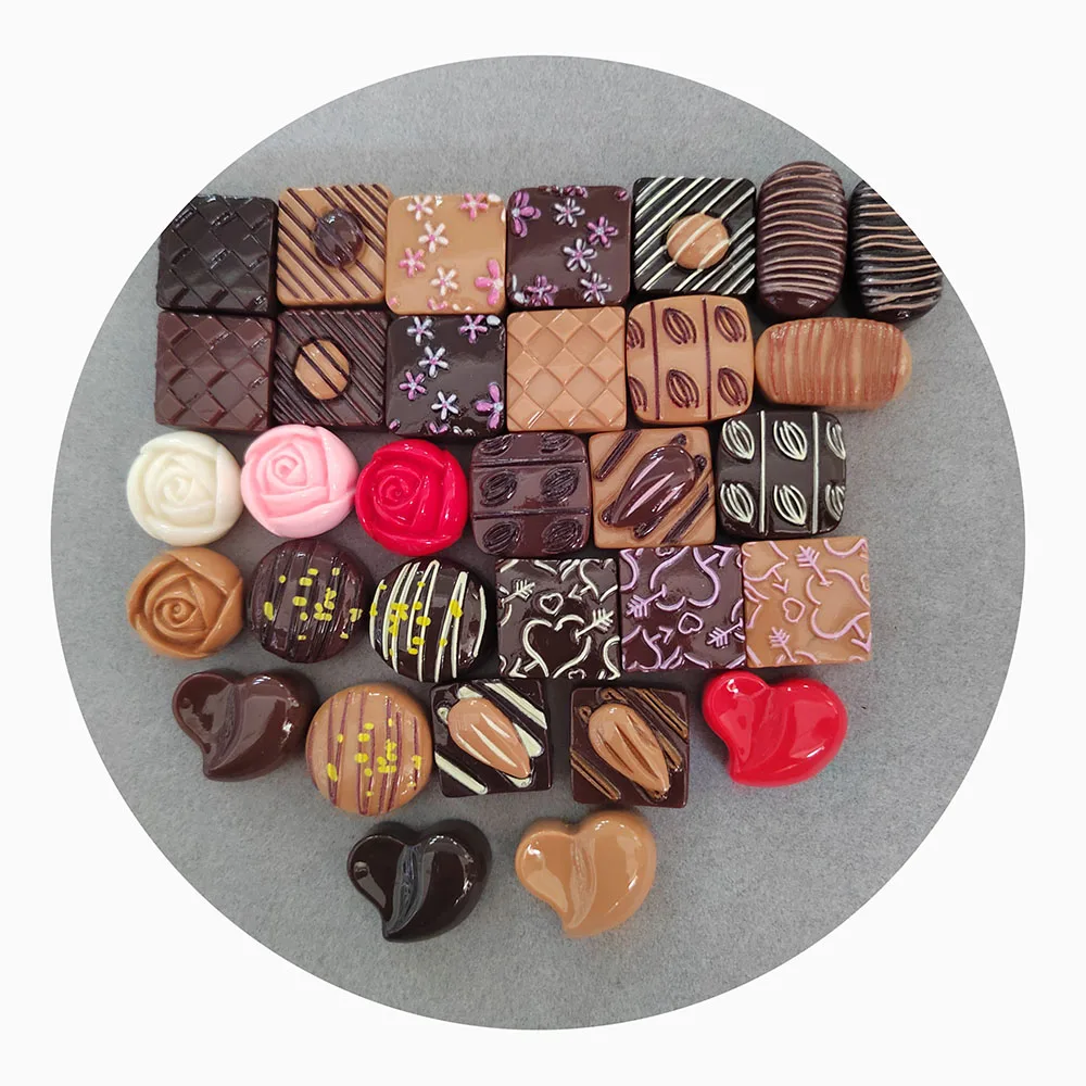 Assorted Mixed Artificial Chocolate Candy Resin Flatback Flat Back Cabochon Craft Decoration Slime Beads For DIY Crafts
Assorted Mixed Artificial Chocolate Candy Resin Flatback Flat Back Cabochon Craft Decoration Slime Beads For DIY Crafts