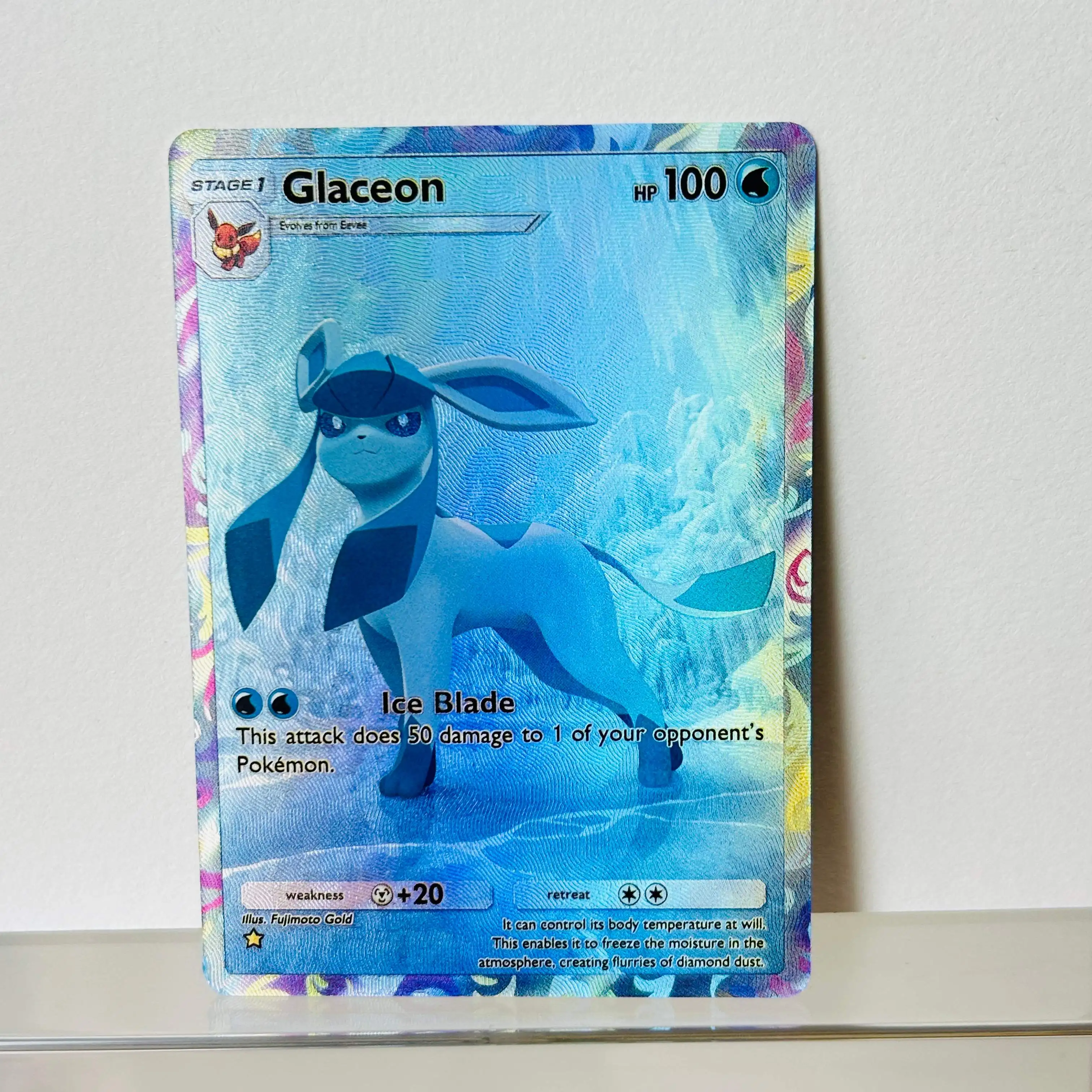 Pokémon Glaceon English Card Holographic Texture Perfect Condition DIY Premium Anime Collection Card
Pokémon Glaceon English Card Holographic Texture Perfect Condition DIY Premium Anime Collection Card