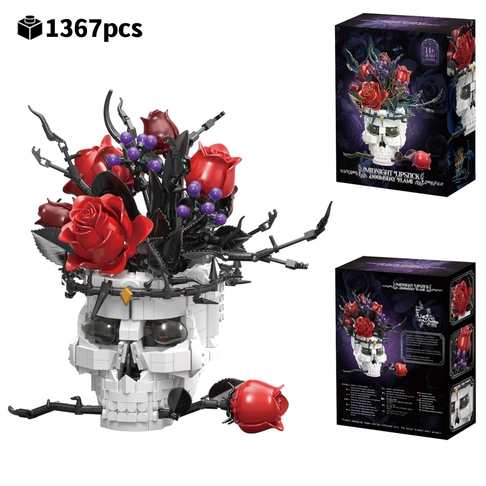 2026 DIY Готический букет из черепов и роз, конструктор, вечная цветочная композиция, неувядающая, подарок на День святого Валентина для женщин, 1367 деталей
2026 DIY Готический букет из черепов и роз, конструктор, вечная цветочная композиция, неувядающая, подарок на День святого Валентина для женщин, 1367 деталей